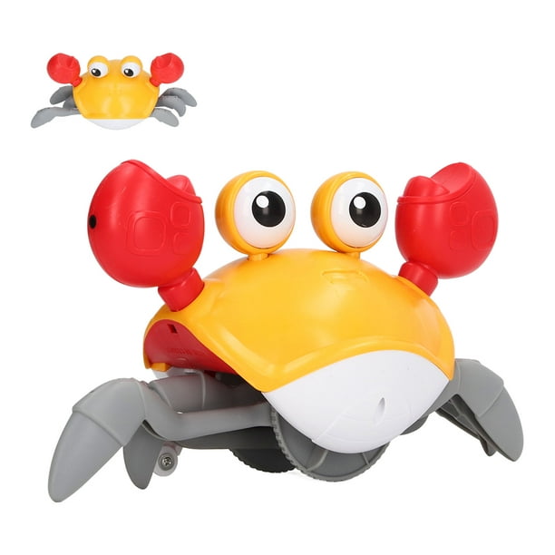 Crawling Crabe Musique Jouet, Drôle Mouvement Rapide Rechargeable  Automatique Évitement d'Obstacles Enfants Crabe Jouet Interactif pour la  Maternelle pour Bébé Orange 
