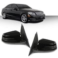 thumbnail image 2 of PIT66 Left & Right Rear View Mirror Side Fit for Benz C Class W204 C200 C180 C300 2008-2013/ Not Fit the Coupe Black 2048106376, 2048106476, 2 of 9