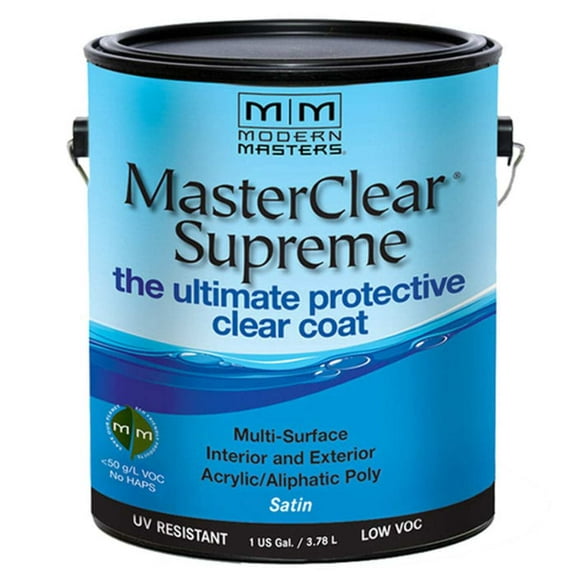 1 gal Modern Masters MCS902 Clear MasterClear Supreme Protective Clear Coat, Satin