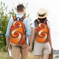 thumbnail image 6 of Balery Orange Rotating Vintage Canvas Backpack for Men and Women - Large Capacity, Durable Travel Laptop Bag for School, Work, Hiking, and Outdoor Activities, 6 of 7