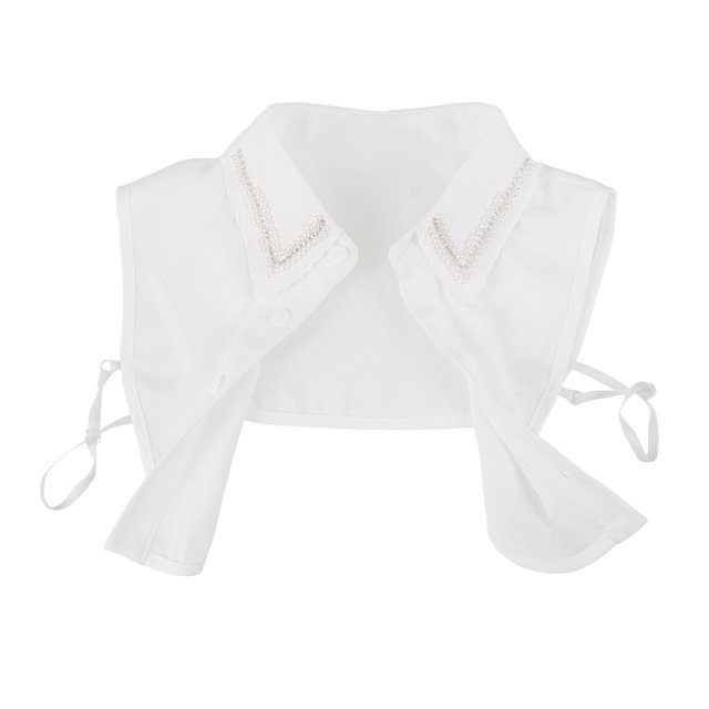 Hytrove Collar Falso Removible Con Incrustaciones De Y Bordado Sofisticado