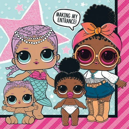 LOL Surprise Party Supplies 48 Pack Lunch Napkins