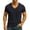 Black, variant on Men's Solid Color V-Neck T-Shirt Short Sleeve Casual Top Soft & Lightweight For Spring And Summer Daily Wear Basic Clothing,Black,XXXL