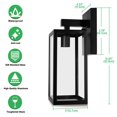 thumbnail image 2 of Farol de pared exterior MAXvolador negro mate impermeable de 33 cm, 2 of 9