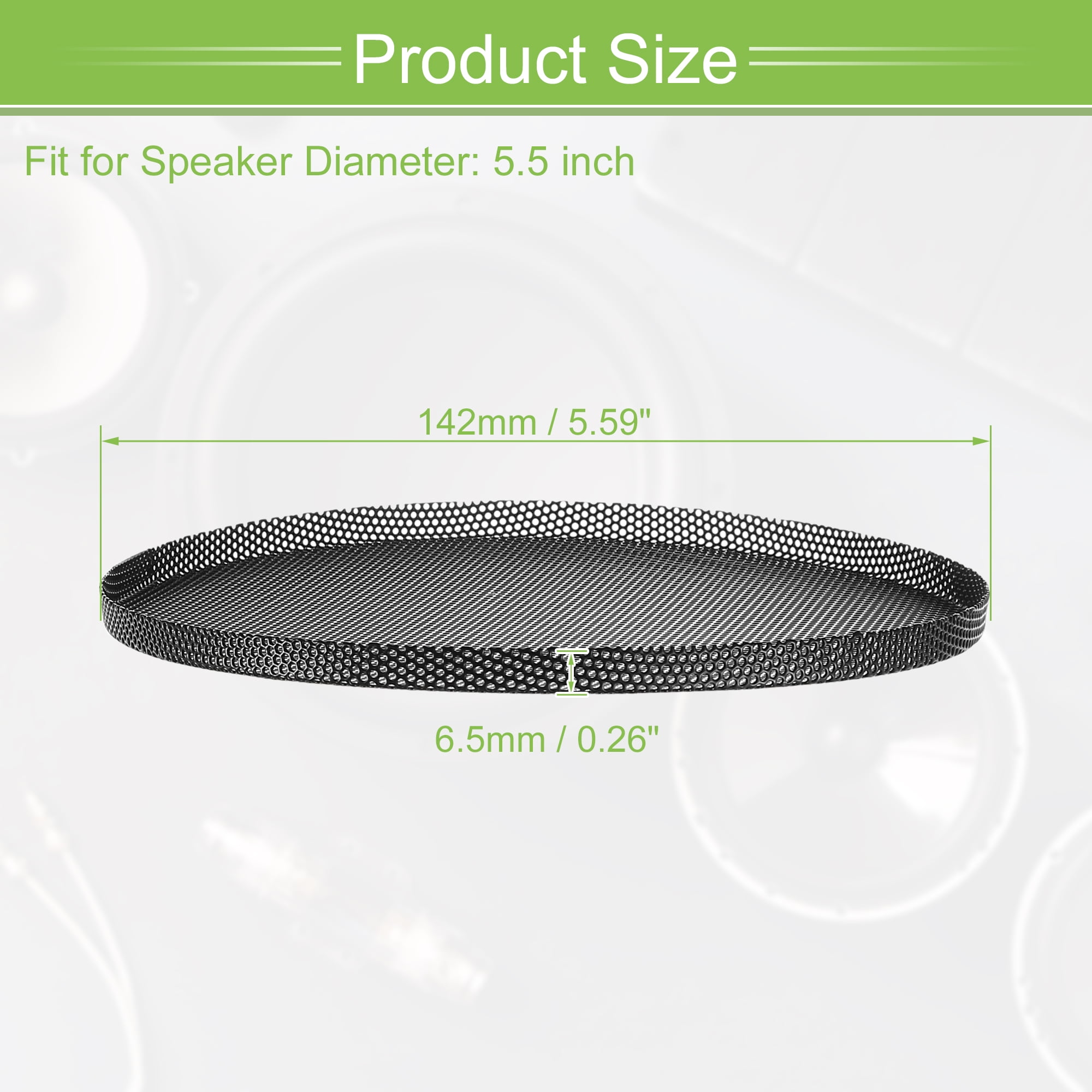 Unique Bargains 2 Pack 3 Inch Speaker Grills Mesh for Audio Subwoofer Grille 5.59"x0.26