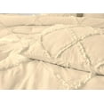 thumbnail image 4 of DNG Creations 3 Piece Diamond Ruffle Comforter 100% Egyptian Cotton, 800TC - Solid Ivory Colour - Super Soft 550 GSM All Season ( Oversized Queen - Size ), 4 of 6