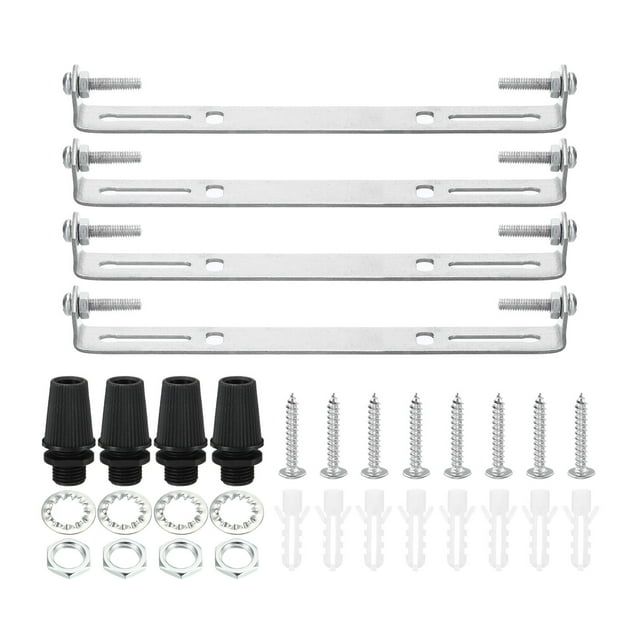 Unique Bargains 160mm Ceiling Light Plate Kit Light Fixture Mounting Bracket Plate Crossbar for Pendant Wall Light 4 Set