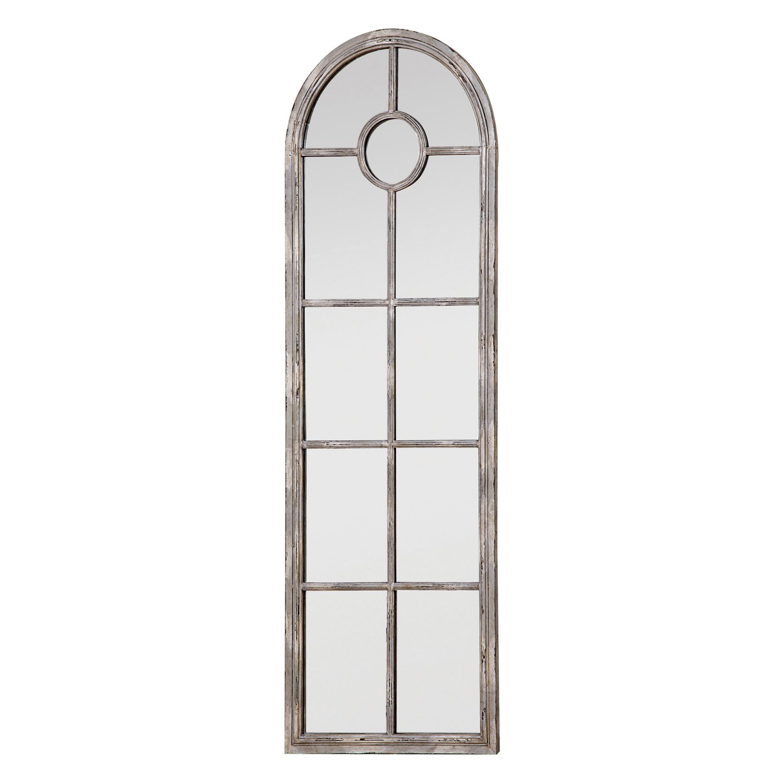 3R Studios Distressed Arched Wall Mirror 23.25W x 70.6H in.