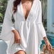 thumbnail image 5 of Traje de Baño para Mujer, Vestido de con Cuello en V, Pareo de Bikini Fluido M, 5 of 9