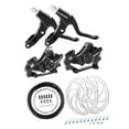 thumbnail image 2 of Bike Disc Brake Sets for 22.2mm Handlebar Front and Rear Brakes Full Set 160mm 8 Ribs, 2 of 9
