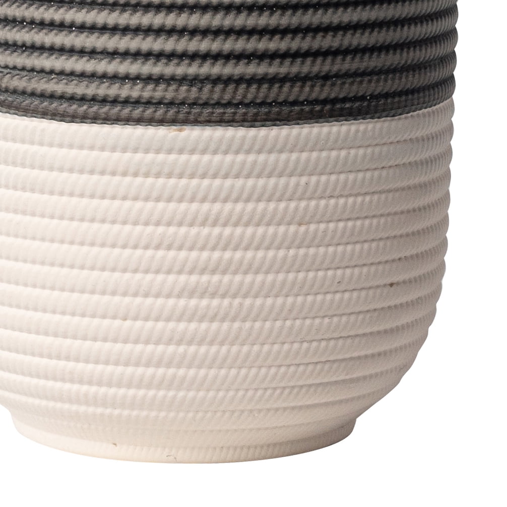 Better Homes & Gardens Two-Tone Ceramic Tabletop Outdoor Torch, White & Gray