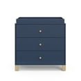 thumbnail image 4 of Storkcraft California 3 Drawer Dresser with Infant Changing Topper, Midnight Blue with Driftwood, 4 of 16