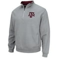 thumbnail image 2 of Men's Colosseum Heathered Gray Texas A&M Aggies Tortugas Team Logo Quarter-Zip Jacket, 2 of 3