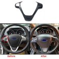 thumbnail image 2 of Car Carbon Fiber Steering Wheel Panel Cover Trim Frame Sticker for Ford Fiesta MK7 2009-2017 Ecospor, 2 of 5