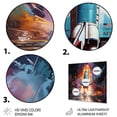 thumbnail image 3 of Designart "Revelation of the Rocketship I" Transportation Metal Wall Art Prints, 3 of 5