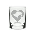 thumbnail image 1 of Cat Dog Heart Deep Etched Classic Double Old Fashion Glass, 1 of 1