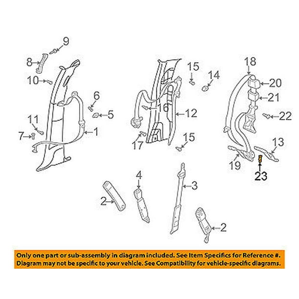 Dodge CHRYSLER OEM Ram 1500 Rear Seat BeltCenter Seat Belt Lower Bolt