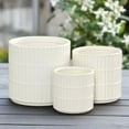 thumbnail image 2 of Perla Ceramic Round Planter Set (Set of 3), 2 of 8