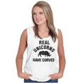thumbnail image 4 of Real Unicorns Have Curves Rhinoceros Tank Top Tee Shirt Women Brisco Brands L, 4 of 6