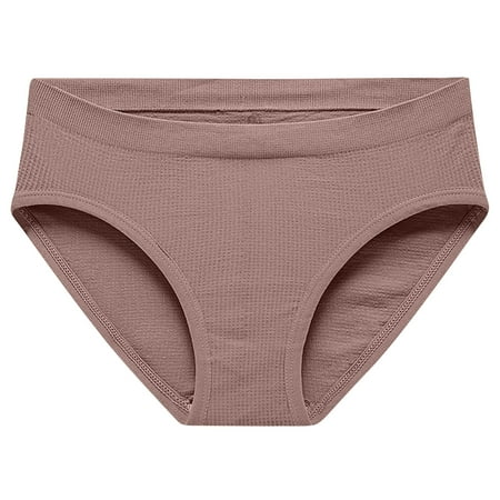 Bigersell Womens Cheeky Underwear Clearance Women s Thermal Underwear Bikini Panty Style P-1692 Spandex Thong Panties Thongs Briefs High Waist Women s Bikini Panties Coffee M