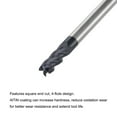 thumbnail image 3 of Uxcell 3mm Dia 4mm Shank HRC45 Carbide AlTiN Coated 4 Flute Square Nose End Mill, 3 of 6