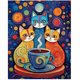 thumbnail image 2 of Kit Punto Cruz Gato Impreso Hilo Algodón Ecológico Bordado Arte 40x50cm 11CT, 2 of 9