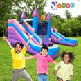 thumbnail image 6 of Pogo Bounce House Crossover Double Water Slide Bouncy Castle Combo Pink 16.5 ft L x 15 ft W x 11 ft H, 6 of 8