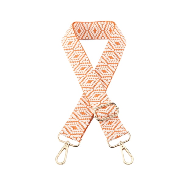 Qarigey Bolso Cinturón ancho Bolso bandolera Correa Engrosamiento Bolsas de mensajero Parte Accesorio Correas de correas ligeras Viajes, Equipaje y Accesorios Varios Naranja Botón dorado claro