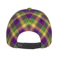 thumbnail image 6 of Daiia Mardi Gras Plaid Baseball Cap Men Women Classic Adjustable For Running Workout And Outdoor Activitie All Season Dad Hat Gift, 6 of 9