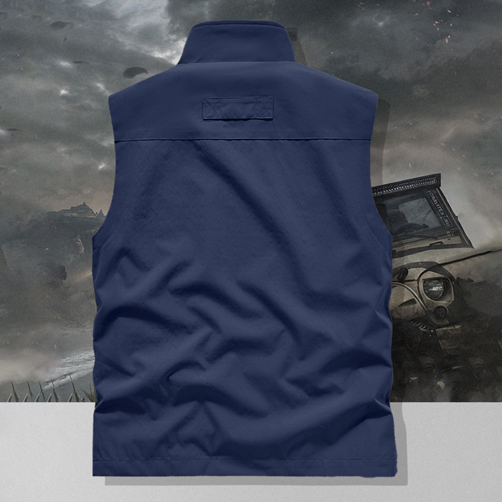 Men's Lightweight Softshell Vest Windproof Sleeveless Jacket for Travel Hiking Running Golf