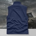 thumbnail image 4 of Sleeveless Vest Outerwear Cargo Pockets Travel Photo Work Vest for Summer Outdoors Activities,Dark Blue,4XL, 4 of 5