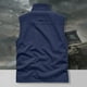 thumbnail image 4 of Chaleco sin mangas de imitación de cuero para hombre, chaqueta de club de motociclistas: cremallera frontal, múltiples bolsillos, para montar en moto/ropa urbana (M-XXXXXXL), 4 of 5