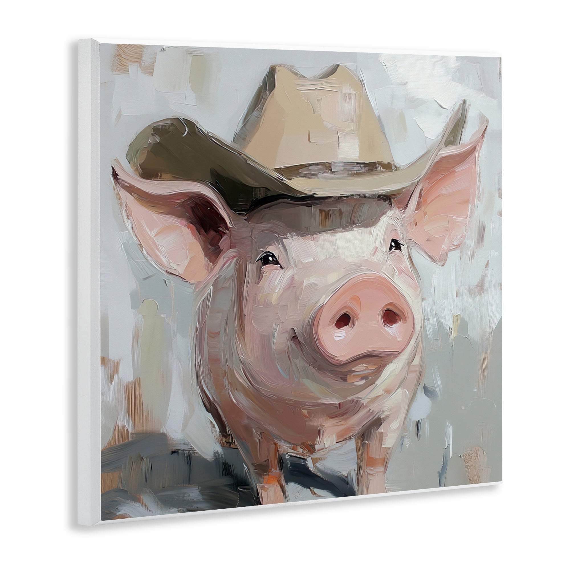 Stupell Industries Cowboy Chester Pig Wall Plaque Art, design by Tina LeCour