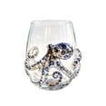 thumbnail image 5 of Fountwell Blue Ringed Octopus Stemless Wine Glass 12oz Hand Blown Ocean Decor Gift, 5 of 5