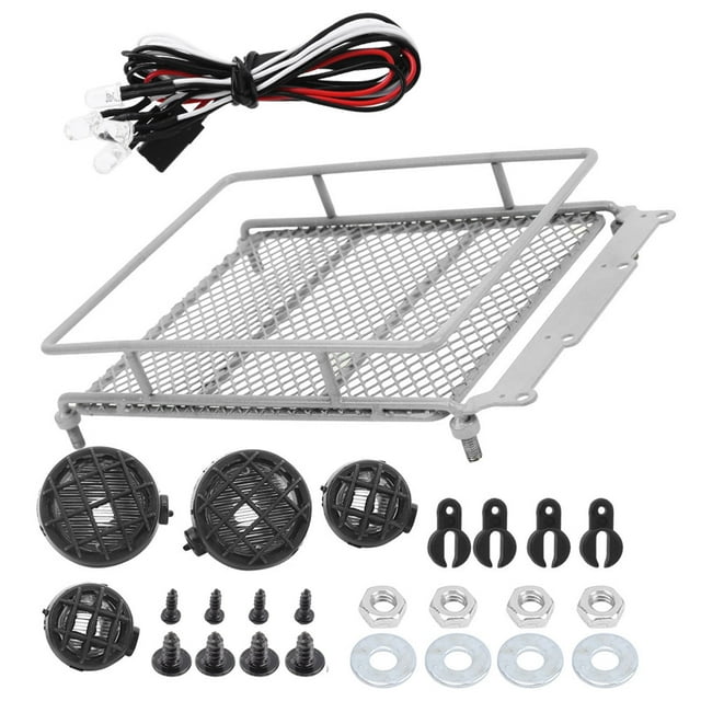 METAL ROOF RACK LUGGAGE CARRIER DURABLE LED LIGHT MN 1 12 RC CRAWLER MN90 MN90K