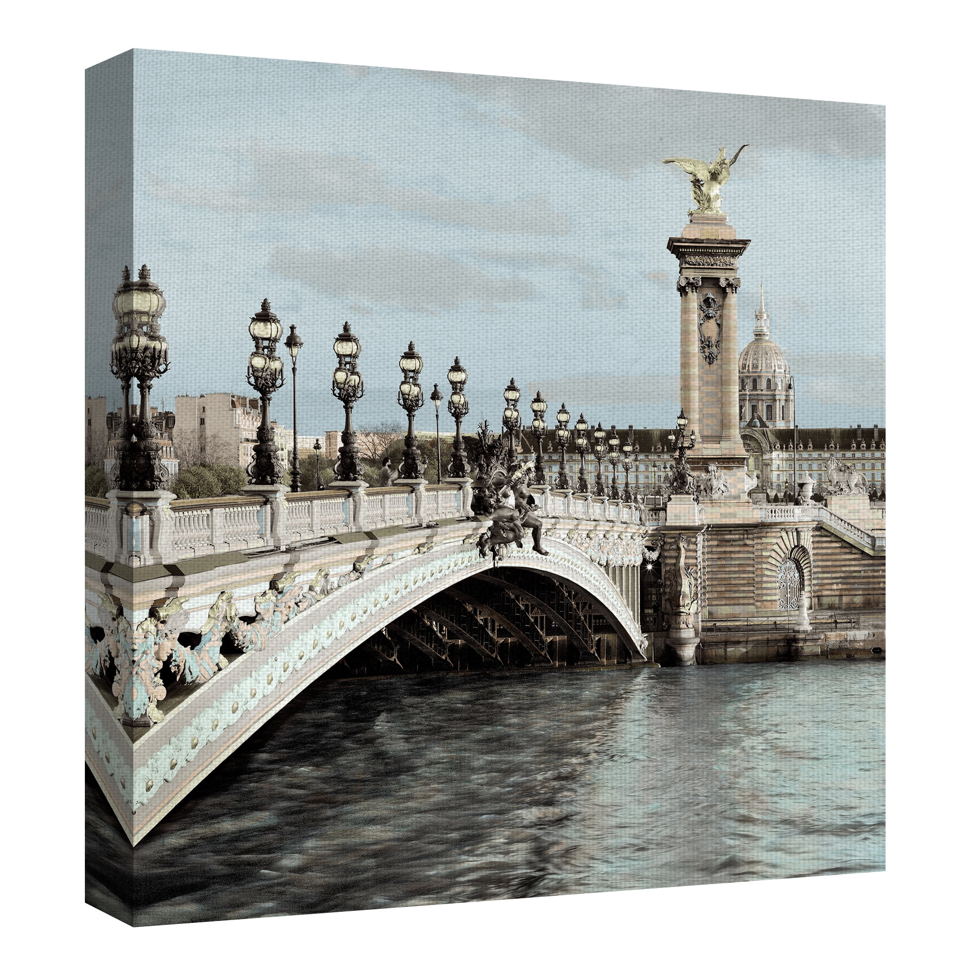 Masterpiece Art Gallery Paris #12 Bridge By Alan Blaustein Canvas Art Print 30" x 30"