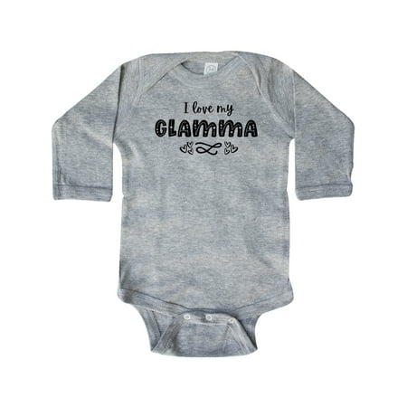 

Inktastic I Love My Glamma- Hearts Gift Baby Boy or Baby Girl Long Sleeve Bodysuit
