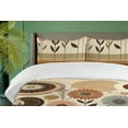 thumbnail image 2 of Ambesonne Boho Duvet Cover Set, Bohemian Wildflowers Autumn, Queen, Beige Dark Brown Ecru, 2 of 4
