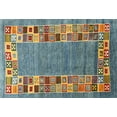thumbnail image 1 of Ahgly Company Indoor Rectangle Contemporary Dark Sea Green Abstract Area Rugs, 2' x 5', 1 of 6
