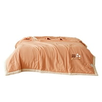 Clearance Cooling Blanket,Hwkond Machine Washable Lightweight Cotton Quilt - Ideal For AirConditioned Rooms All-Season Cool Comfort Easy Care 110x150cm/43.3x59.05in,Orange,110x150cm