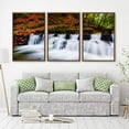 thumbnail image 2 of IDEA4WALL 3 Piece Framed Canvas Wall Art for Living Room, Bedroom Waterfall in Deep Forest of Croatia Canvas Prints for Modern Home Decoration Ready to Hang, 2 of 4