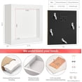 thumbnail image 3 of 5x5 Shadow Box Picture Frame Display Case with Soft Linen Back-Thickened Panel,Small Mini White Deep Shadow Memory Box Frame 5x5 for Insect Display Pet Photo Memorial Flower Craft, 3 of 8