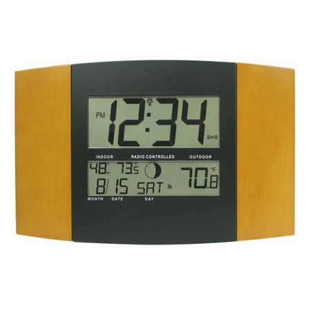 indoor outdoor clock atomic temperature crosse technology