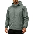 thumbnail image 4 of Miqool Windbreaker for Men Lightweight Water Repellent Lightweight Packable Zip Up Hooded Rain Jacket with Pockets for Running Hiking Cycling Travel, 4 of 9