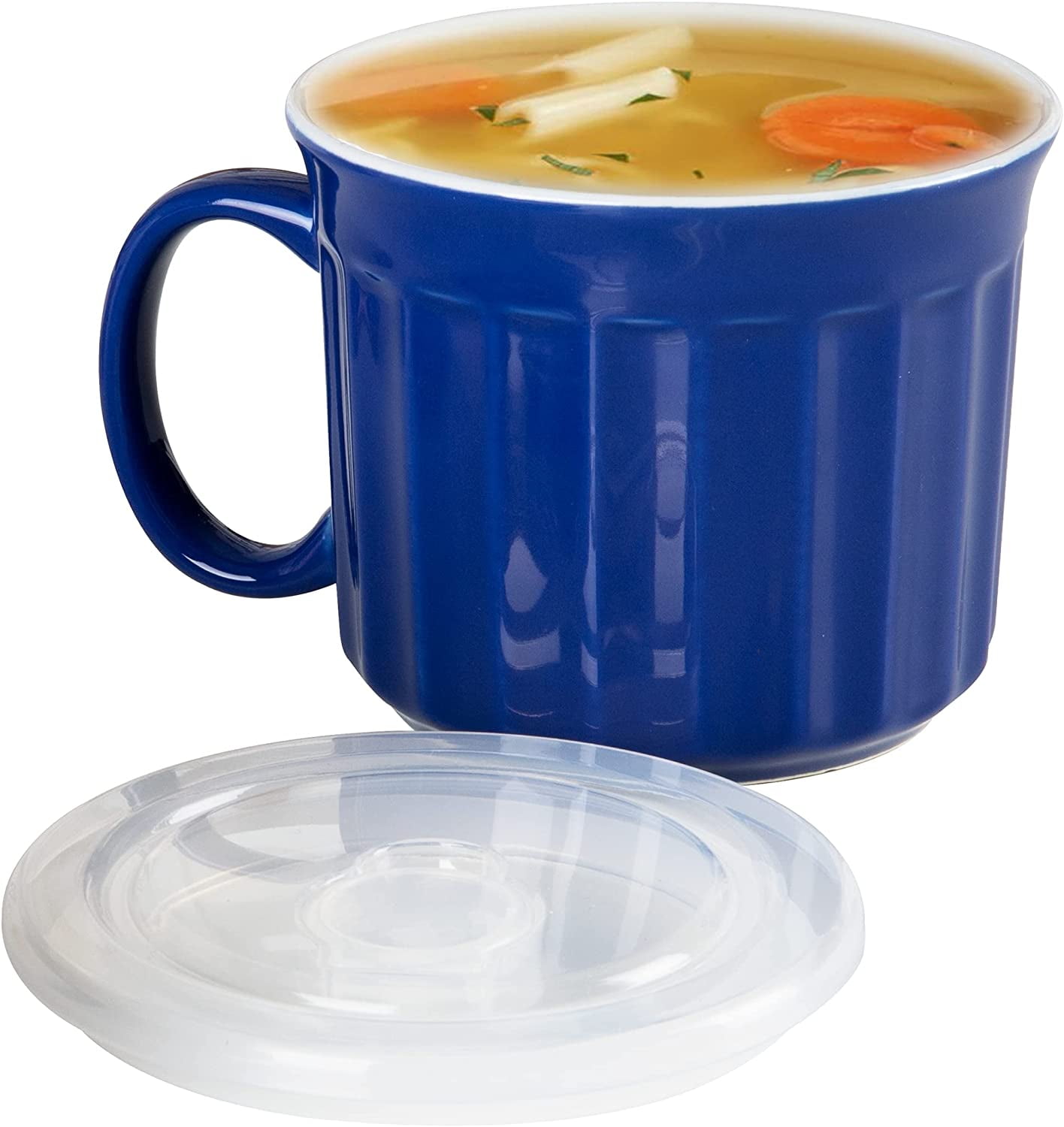 Home-X - Microwave Soup Mug Set with Secure Snap Close Vented Lids, 22 oz  Mugs Allow You to Heat and Eat Soups, Noodles, Hot Cereal and More in a