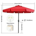 thumbnail image 2 of MASTERCANOPY 9ft Patio Market Umbrella with Valance, Tilt and Crank, Red, 2 of 6