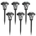 thumbnail image 2 of GIGALUMI Solar Pathway Lights 6 Pack, Solar Landscape Lights Warm White, Super Bright High Lumen Waterproof Metal Automatic Solar Yard Lights for Path, Garden, Lawn, Patio and Walkway, 2 of 5