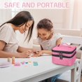 thumbnail image 5 of Double Layers Nail Polish Organizer,Manicure Accessories Holder,Travel Storage Case,Portable Soft Carrying Bag,Portable Organizer Bag for Nail Polish, 5 of 6