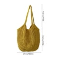 thumbnail image 3 of Bolso de playa tejido con hierba para mujer – Bolso de hombro informal con aberturas, bolso de mano ligero de algodón para vacaciones de verano, bolso de viaje de gran capacidad para uso diario., 3 of 6
