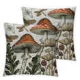 thumbnail image 2 of JRXY Throw Pillow Cover  Decorative Bedroom Living Room Cute Forest Witch Magic Mushroom Forager Fern Rectanglar Cushion Case for Bed Sofa Couch 2pcs White, 2 of 6